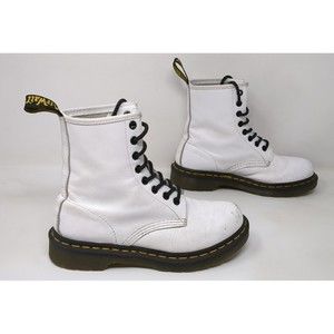Doc Martens 1460 Optical White‎ Combat Boots Women’s US Size 6
